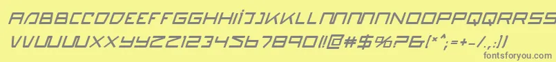 QuasitronBoldItalic Font – Gray Fonts on Yellow Background