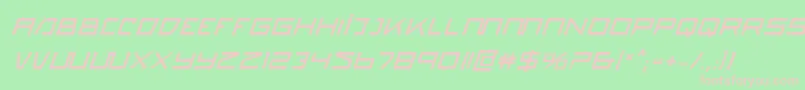 QuasitronBoldItalic Font – Pink Fonts on Green Background