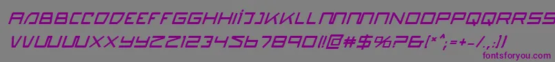 QuasitronBoldItalic Font – Purple Fonts on Gray Background