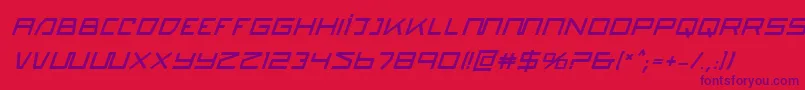Шрифт QuasitronBoldItalic – фиолетовые шрифты на красном фоне