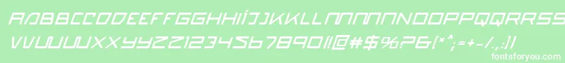 QuasitronBoldItalic Font – White Fonts on Green Background