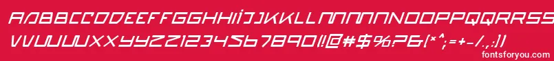 QuasitronBoldItalic Font – White Fonts on Red Background