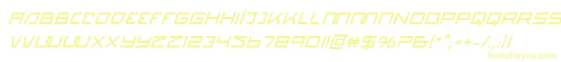 QuasitronBoldItalic Font – Yellow Fonts on White Background