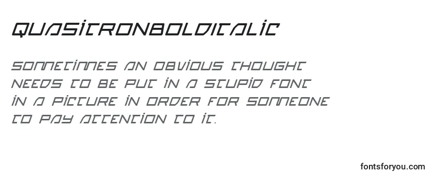 QuasitronBoldItalic Font