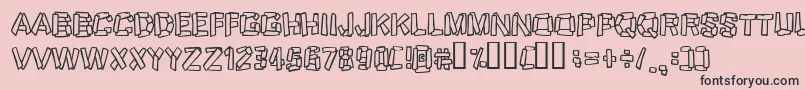 Funky Stoneage Font – Black Fonts on Pink Background