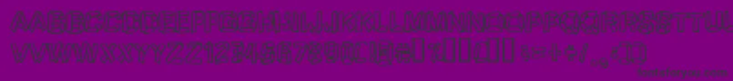 Funky Stoneage Font – Black Fonts on Purple Background