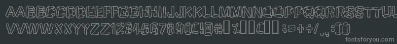 Police Funky Stoneage – polices grises sur fond noir