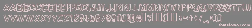 Funky Stoneage Font – Pink Fonts on Gray Background