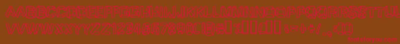 More about Funky Stoneage Font Funky Stoneage Font – Red Fonts on Brown Background