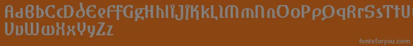 AmharaReduced-Schriftart – Graue Schriften auf braunem Hintergrund