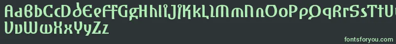 AmharaReduced-fontti – vihreät fontit mustalla taustalla