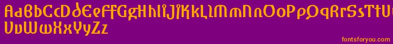 AmharaReduced Font – Orange Fonts on Purple Background