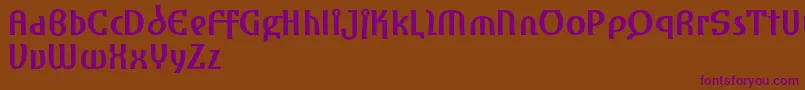 AmharaReduced Font – Purple Fonts on Brown Background