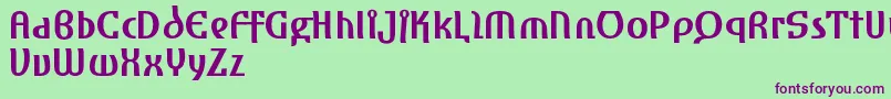 AmharaReduced Font – Purple Fonts on Green Background