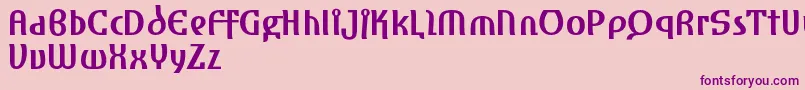 AmharaReduced Font – Purple Fonts on Pink Background