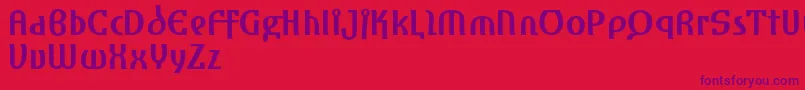 AmharaReduced Font – Purple Fonts on Red Background