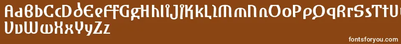 Czcionka AmharaReduced – białe czcionki na brązowym tle