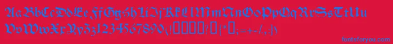 HalbrookesskBold Font – Blue Fonts on Red Background