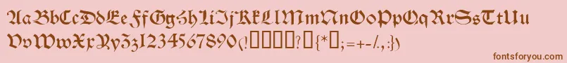 HalbrookesskBold Font – Brown Fonts on Pink Background