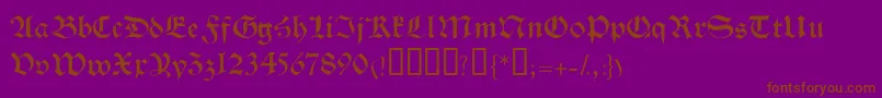 HalbrookesskBold Font – Brown Fonts on Purple Background