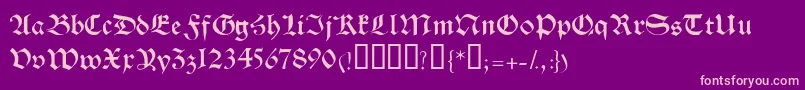 HalbrookesskBold Font – Pink Fonts on Purple Background