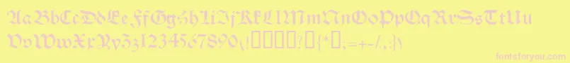 HalbrookesskBold Font – Pink Fonts on Yellow Background