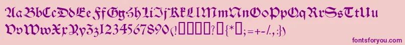 HalbrookesskBold Font – Purple Fonts on Pink Background