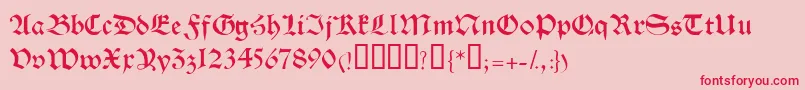 HalbrookesskBold Font – Red Fonts on Pink Background