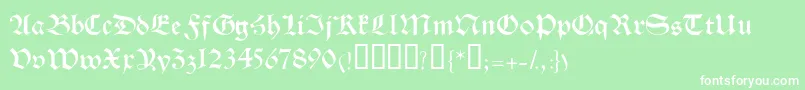 HalbrookesskBold Font – White Fonts on Green Background