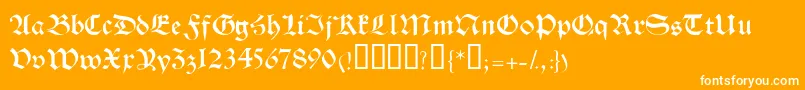 HalbrookesskBold Font – White Fonts on Orange Background