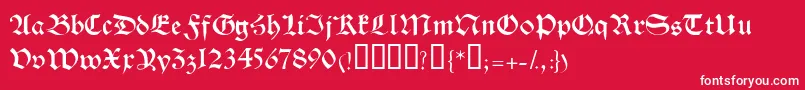 HalbrookesskBold Font – White Fonts on Red Background