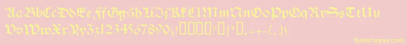 HalbrookesskBold Font – Yellow Fonts on Pink Background