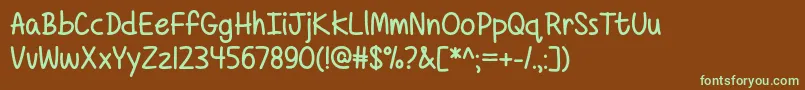 BordersDivideButHeartsShallConquerOtf Font – Green Fonts on Brown Background