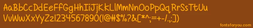 BordersDivideButHeartsShallConquerOtf Font – Orange Fonts on Brown Background