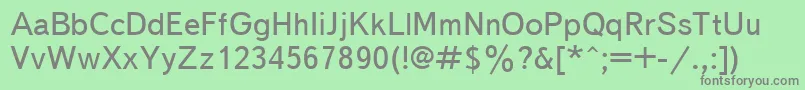 フォントTxb55C – 緑の背景に灰色の文字