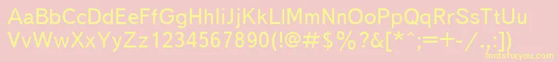 Txb55C Font – Yellow Fonts on Pink Background