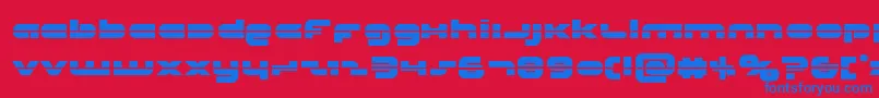 Unisollaser Font – Blue Fonts on Red Background