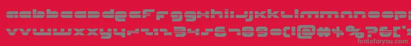 Unisollaser-Schriftart – Graue Schriften auf rotem Hintergrund