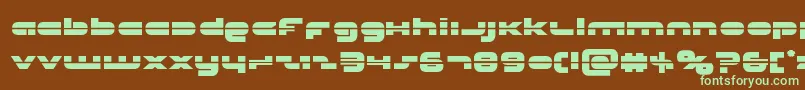 Unisollaser-fontti – vihreät fontit ruskealla taustalla