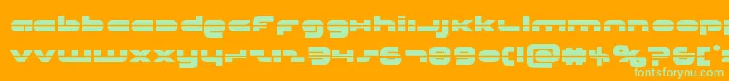 Unisollaser-fontti – vihreät fontit oranssilla taustalla