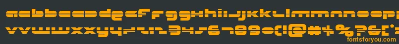 Шрифт Unisollaser – оранжевые шрифты на чёрном фоне