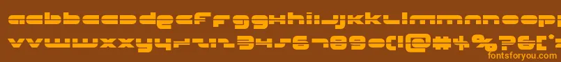Czcionka Unisollaser – pomarańczowe czcionki na brązowym tle