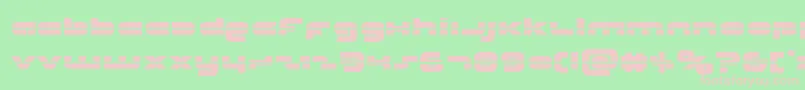 Fonte Unisollaser – fontes rosa em um fundo verde