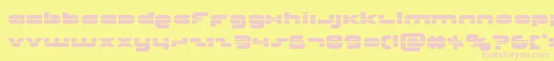 Unisollaser-fontti – vaaleanpunaiset fontit keltaisella taustalla