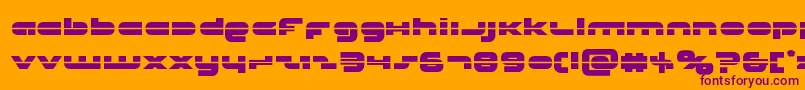 Unisollaser-fontti – violetit fontit oranssilla taustalla