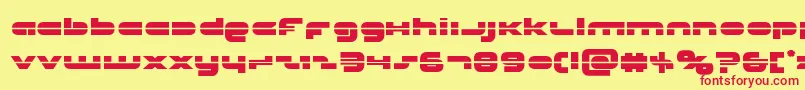 Unisollaser-fontti – punaiset fontit keltaisella taustalla