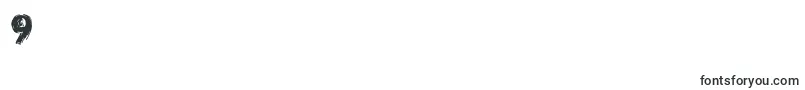 Dinstik-Schriftart – Schriften für die Ziffer 9