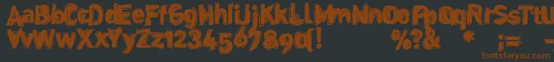 Dinstik Font – Brown Fonts on Black Background