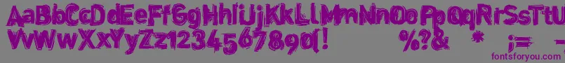 Шрифт Dinstik – фиолетовые шрифты на сером фоне