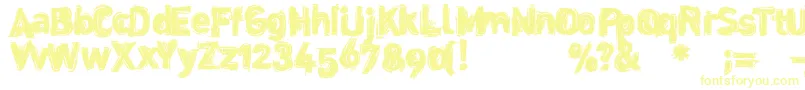 Шрифт Dinstik – жёлтые шрифты